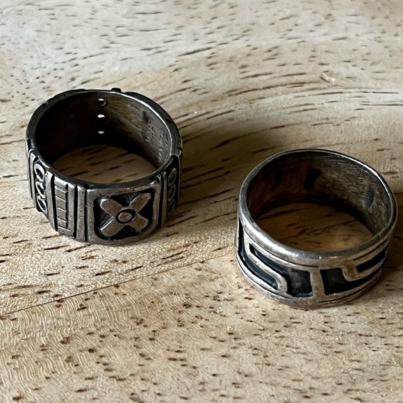 Silver Men's Ring Set - Picture 1 of 3